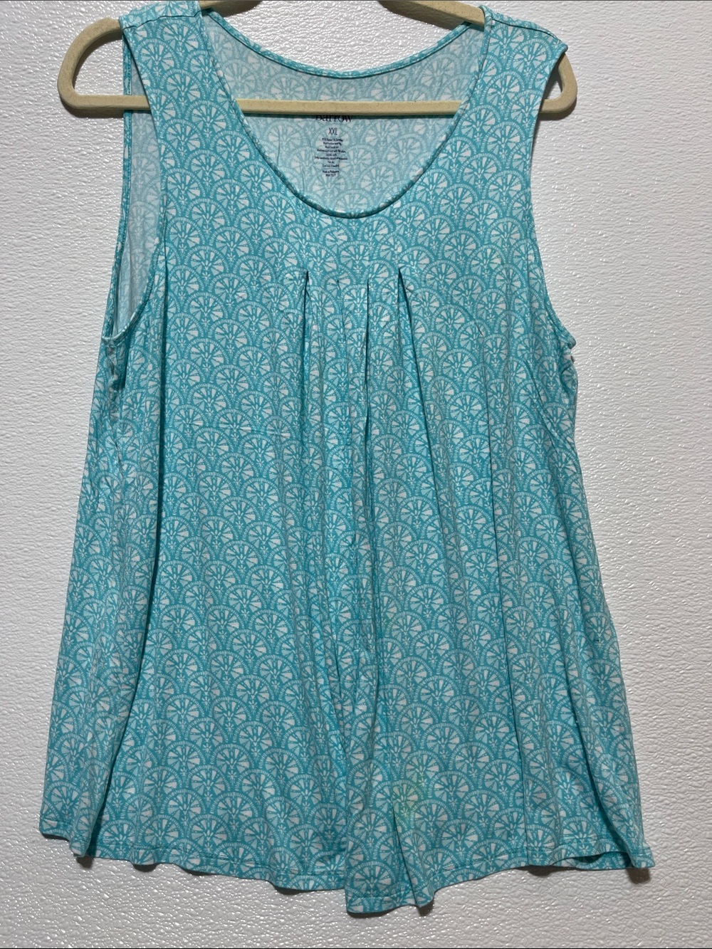croft & barrow Aqua Patterned Scoop Neck Tank